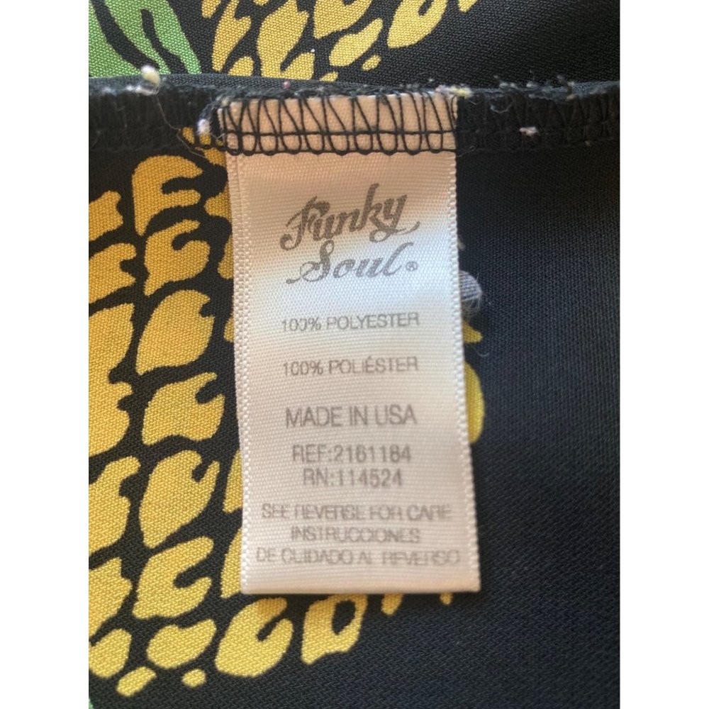 Funky Soul Pineapple Tank top Spaghetti Strap Open Back Small - Picture 4 of 6